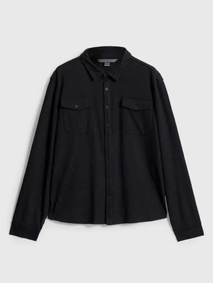 Shirts>John Varvatos ABUJA WESTERN SHIRT BLACK