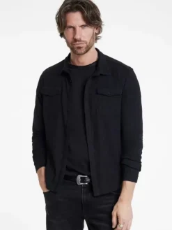 Shirts>John Varvatos ABUJA WESTERN SHIRT BLACK