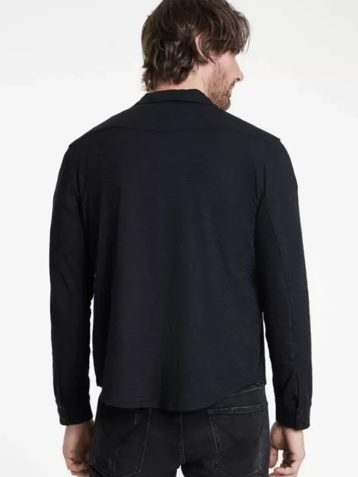 Shirts>John Varvatos ABUJA WESTERN SHIRT BLACK