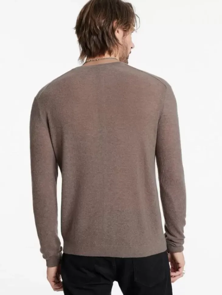 Tops>John Varvatos ALESSIO CREWNECK SWEATER CELEDON