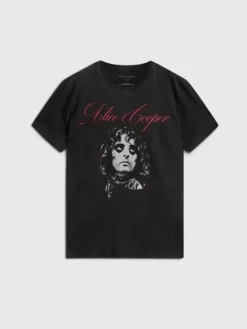 Graphic Tees>John Varvatos ALICE COOPER SCRIPT TEE BLACK