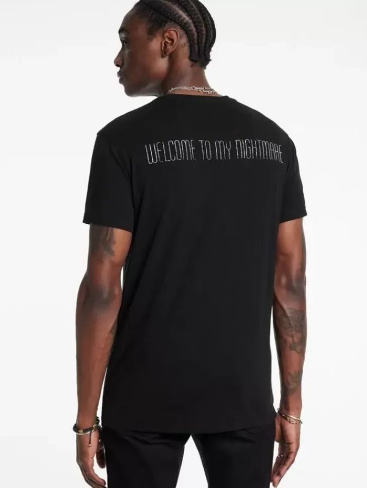 Graphic Tees>John Varvatos ALICE COOPER TOP HAT TEE BLACK