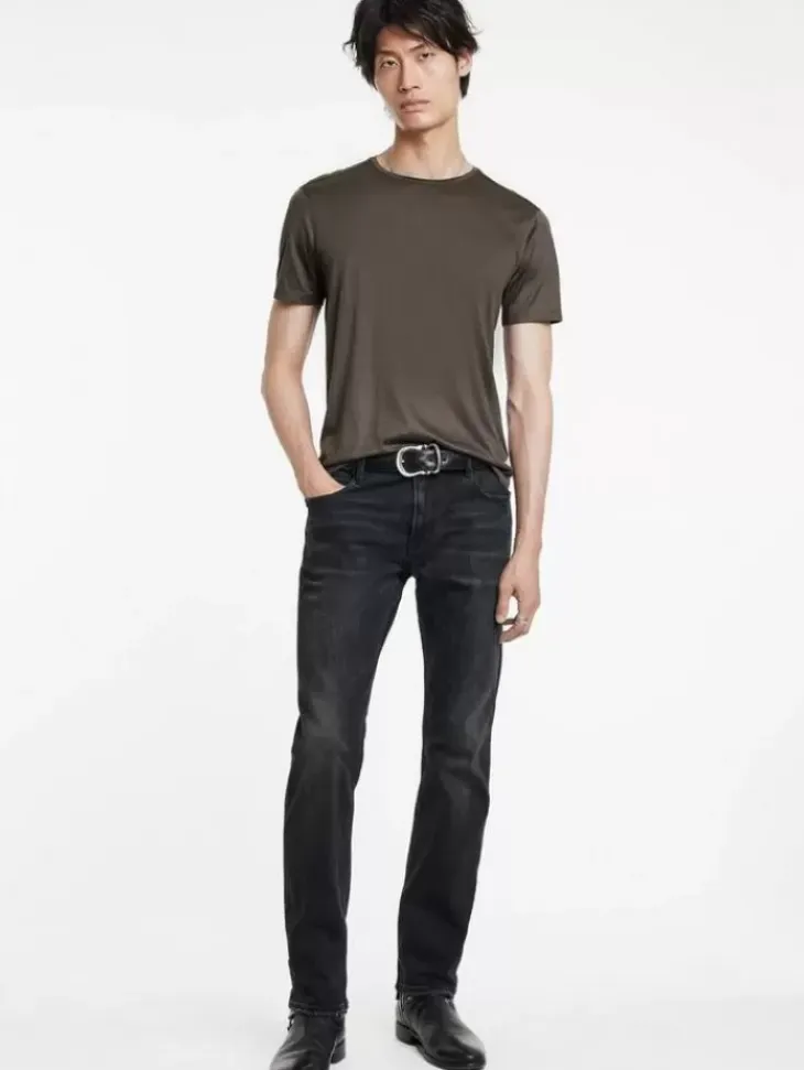 T-Shirts>John Varvatos AMATO CREW CHOCOLATE