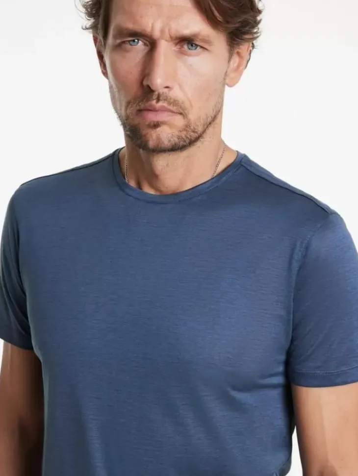 T-Shirts>John Varvatos AMATO CREW POWDERBLUE