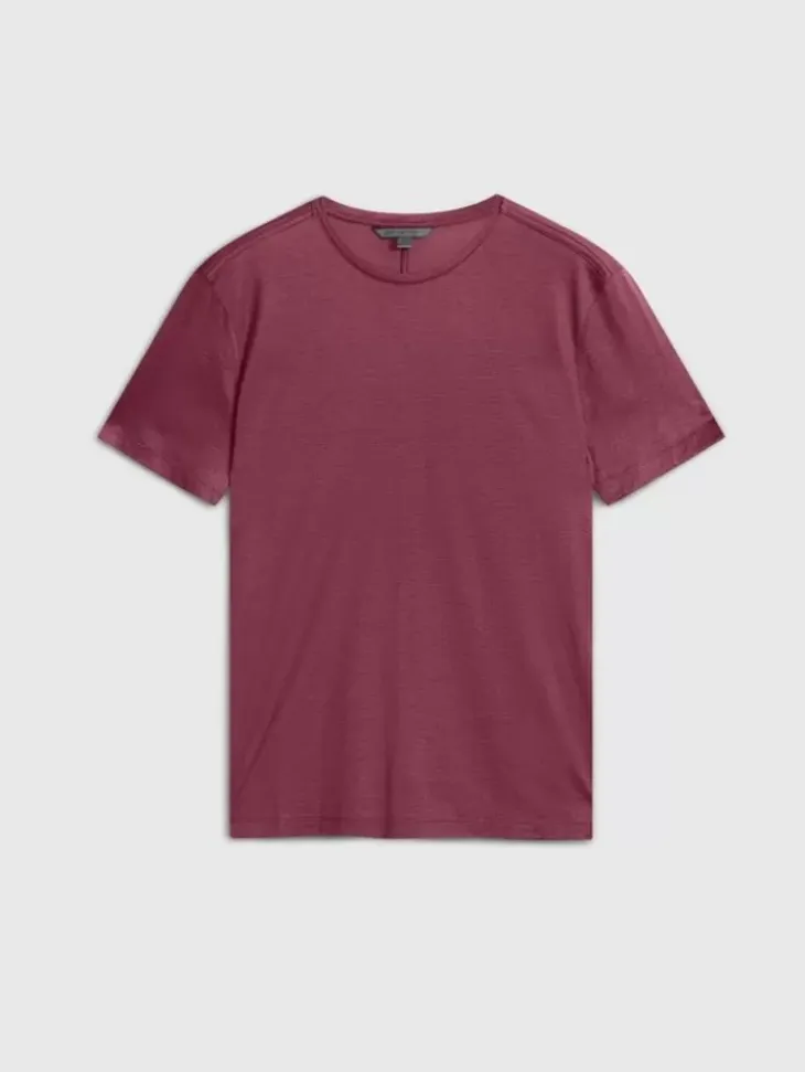 T-Shirts>John Varvatos AMATO CREW PLUM