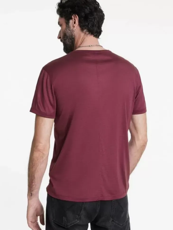 T-Shirts>John Varvatos AMATO CREW PLUM