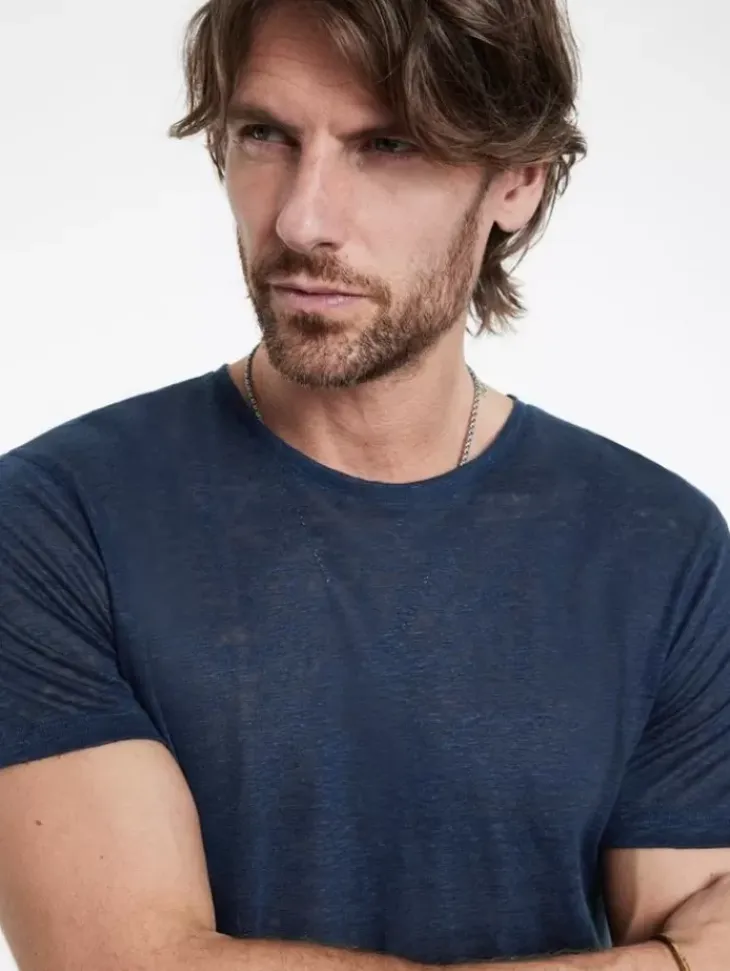 Tops>John Varvatos AVANCA CREW INDIGO