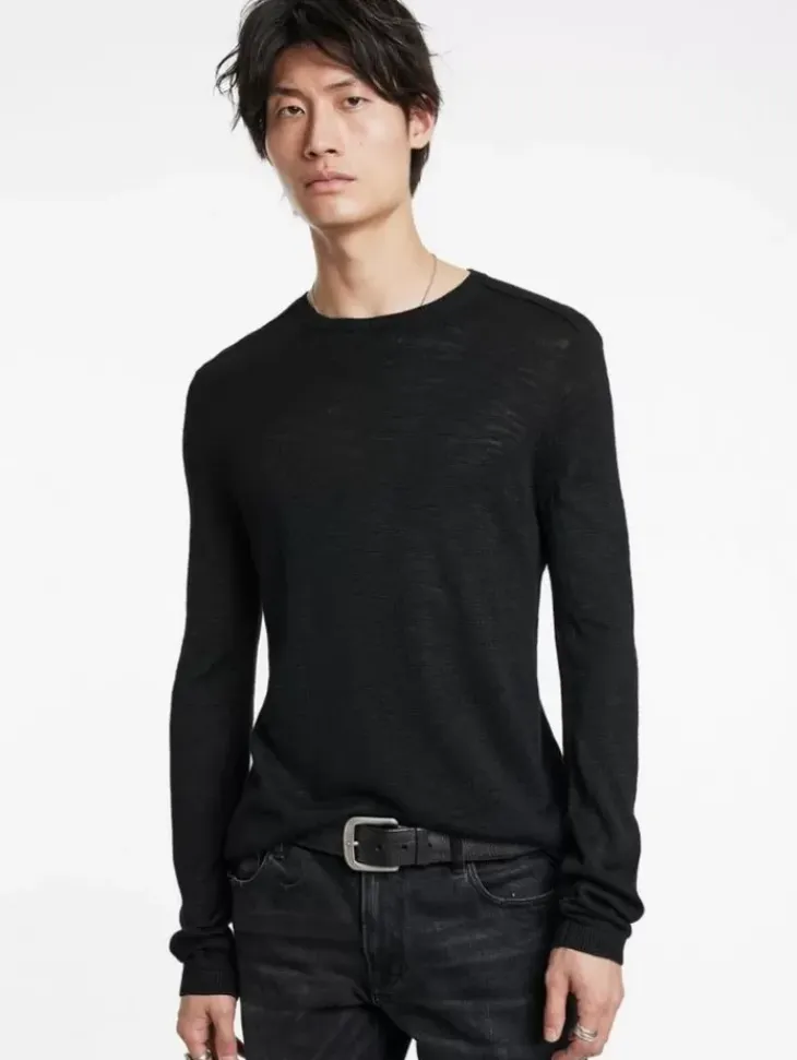 Sweaters>John Varvatos AVEIRO CREW BLACK