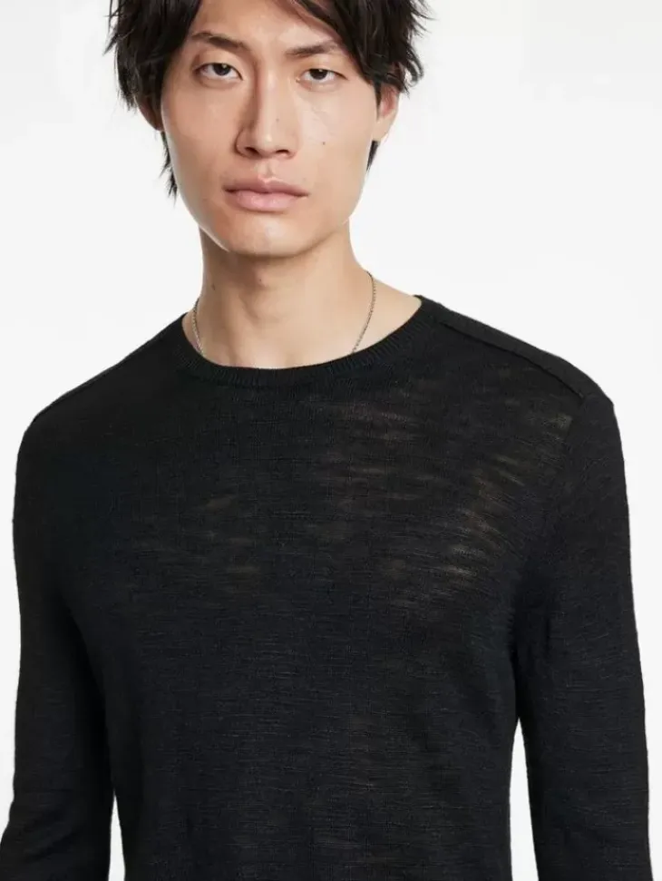 Sweaters>John Varvatos AVEIRO CREW BLACK