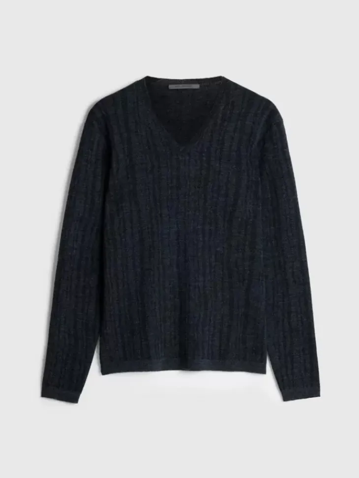 Tops>John Varvatos BANDERA V-NECK NAVY