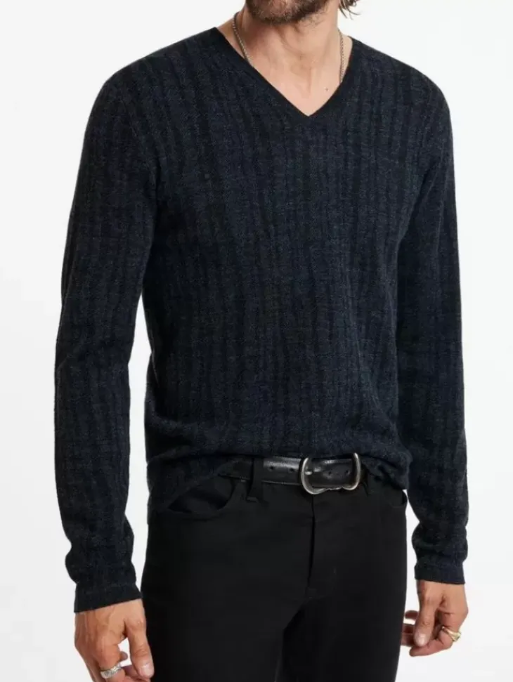 Tops>John Varvatos BANDERA V-NECK NAVY