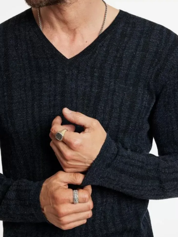 Tops>John Varvatos BANDERA V-NECK NAVY