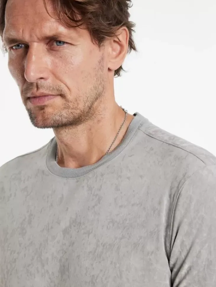 T-Shirts>John Varvatos BARCELOS CREW LIGHTGREY
