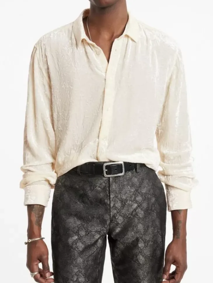Tops>John Varvatos BATIK SHIRT WHITE