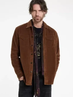 Shirts>John Varvatos BAUER OVERSHIRT CHAMOIS