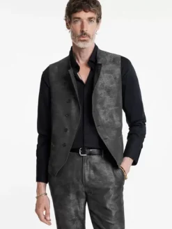 Suit Jackets>John Varvatos BEACON VEST ECLIPSEHEATHER