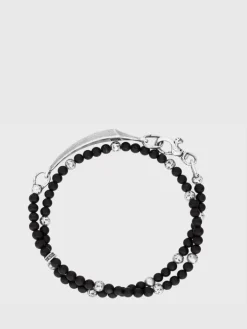 Jewelry>John Varvatos BEADED MULTI-STRAND BRACELET SILVER