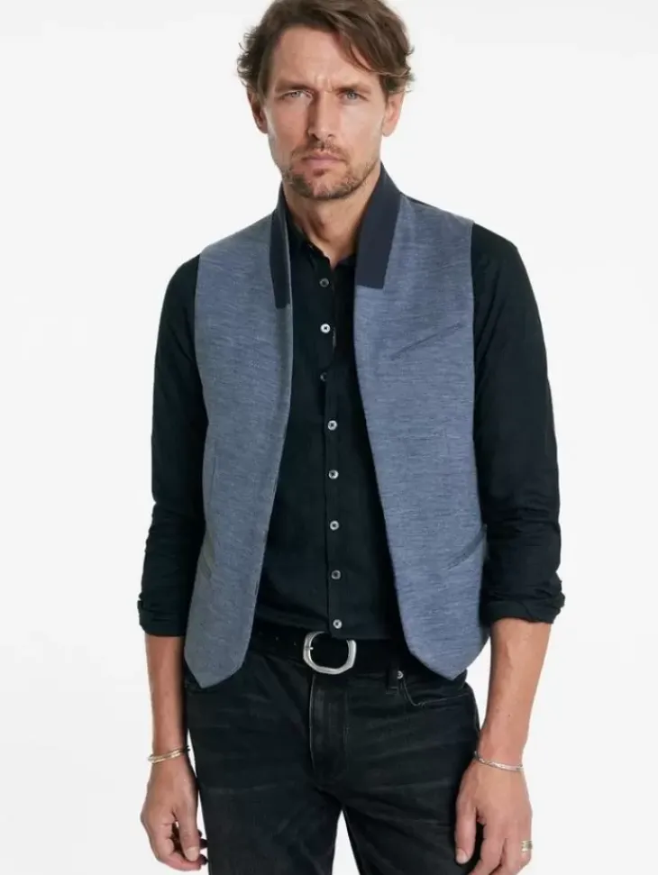 Suit Jackets>John Varvatos BELTON VEST POWDERBLUE