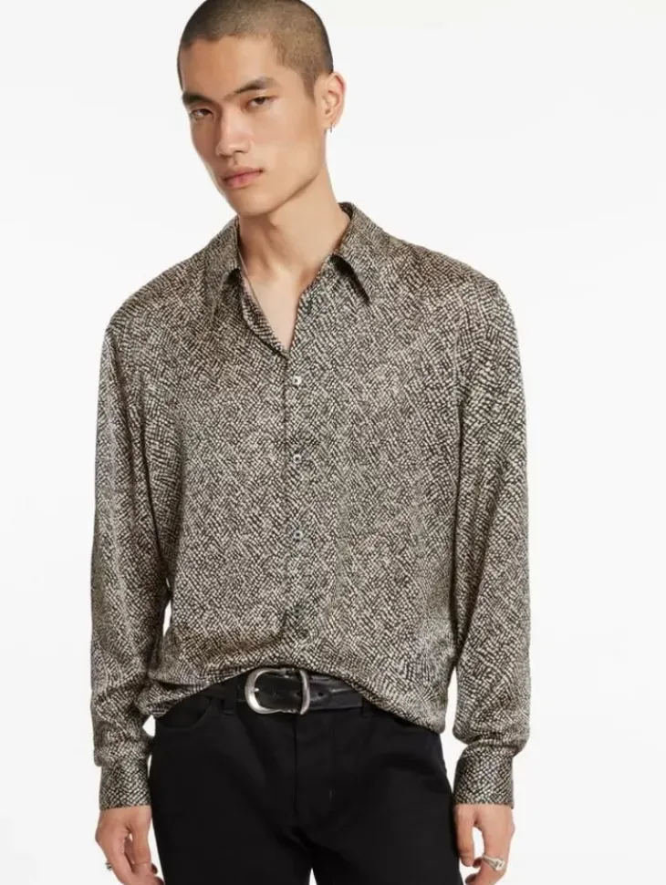 Tops>John Varvatos BETWOOD SHIRT CAMEL