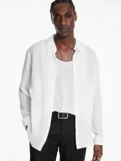 Tops>John Varvatos BETWOOD SHIRT MACADAMIA