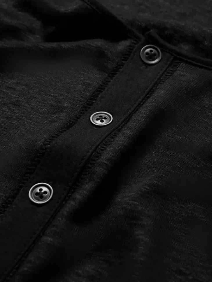 Henleys>John Varvatos BLEEKER HENLEY BLACK