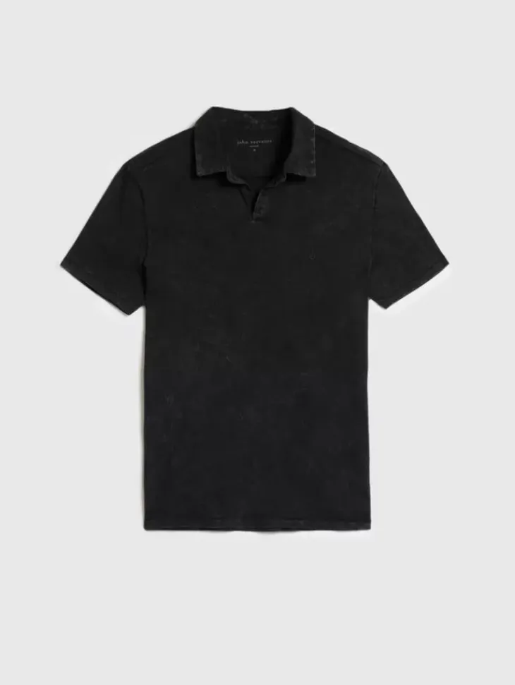 Tops>John Varvatos BODHI POLO BLACK