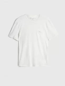 T-Shirts>John Varvatos BOND BURNOUT T-SHIRT SALT