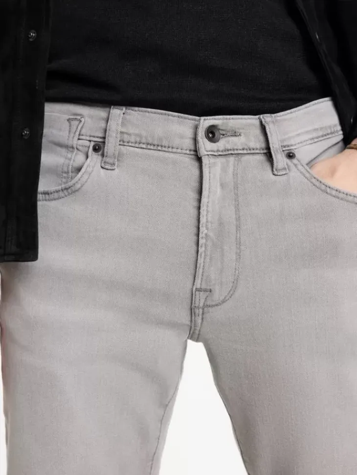 Jeans & Pants>John Varvatos BOWERY SPRING GREY WASH JEAN LIGHTGREY