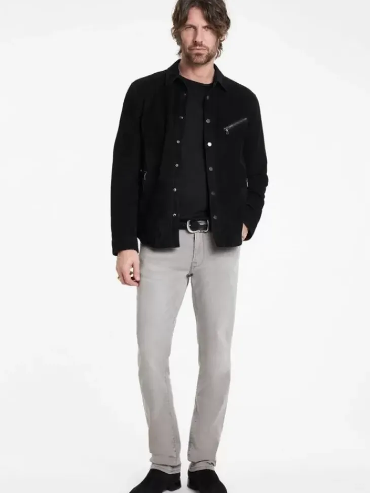 Jeans & Pants>John Varvatos BOWERY SPRING GREY WASH JEAN LIGHTGREY