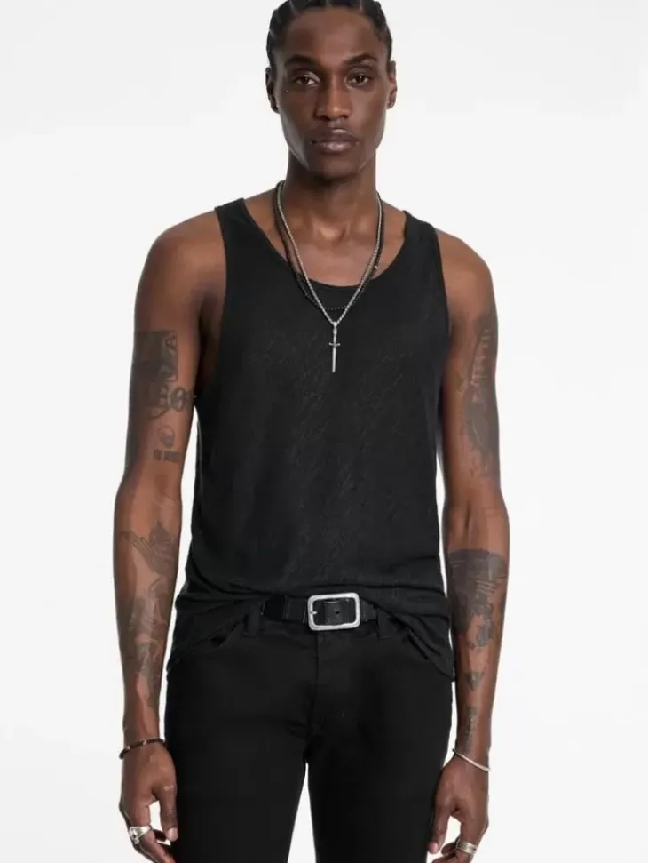 T-Shirts>John Varvatos BROOME TANK BLACK