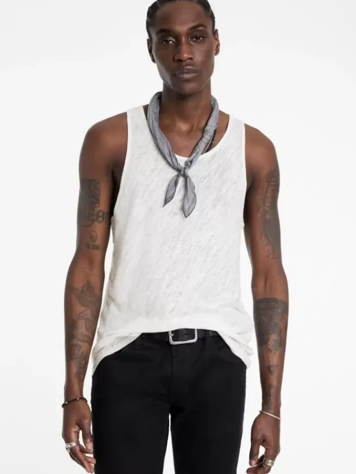 T-Shirts>John Varvatos BROOME TANK WHITE