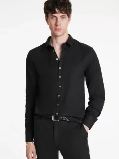 Shirts>John Varvatos BUCKS SHIRT BLACK