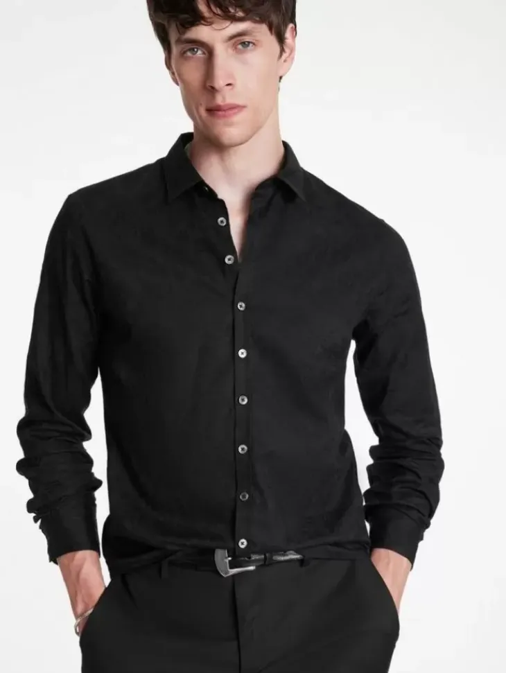 Shirts>John Varvatos BUCKS SHIRT BLACK