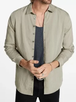 Tops>John Varvatos BUCKS SHIRT TWINEBROWN