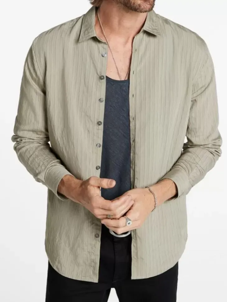 Tops>John Varvatos BUCKS SHIRT TWINEBROWN