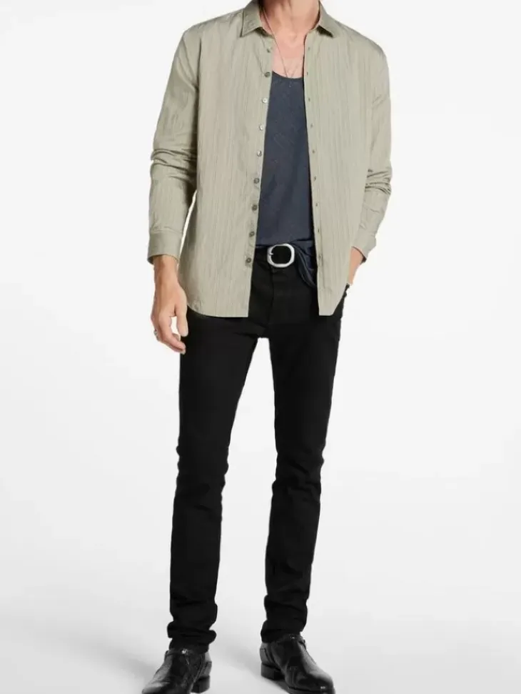 Tops>John Varvatos BUCKS SHIRT TWINEBROWN