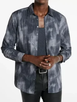 Tops>John Varvatos BUCKS SHIRT MEDGREY