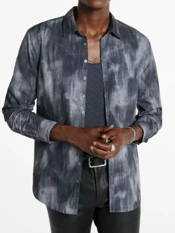 Tops>John Varvatos BUCKS SHIRT MEDGREY