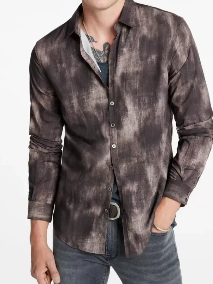 Tops>John Varvatos BUCKS SHIRT BRANDY