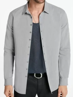 Tops>John Varvatos BUCKS SHIRT ASH