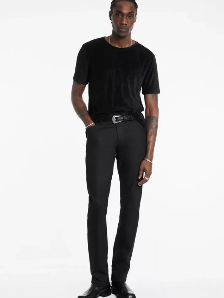 T-Shirts>John Varvatos CAMINHA CREW BLACK