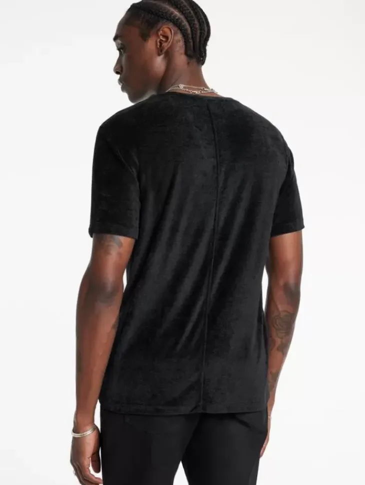 T-Shirts>John Varvatos CAMINHA CREW BLACK