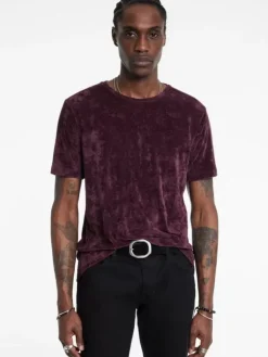 T-Shirts>John Varvatos CAMINHA CREW DARKPLUM
