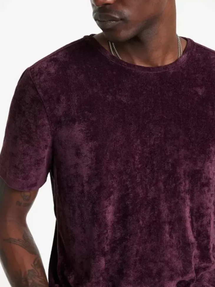 T-Shirts>John Varvatos CAMINHA CREW DARKPLUM