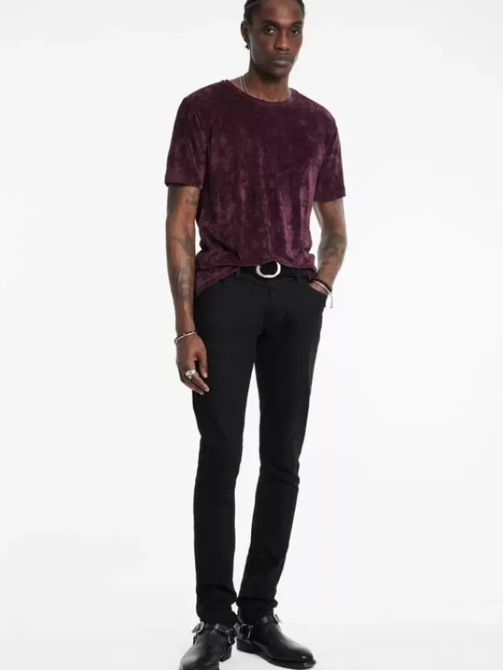 T-Shirts>John Varvatos CAMINHA CREW DARKPLUM