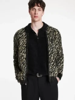 Sweaters>John Varvatos CAMINO BOMBER ESPRESSO
