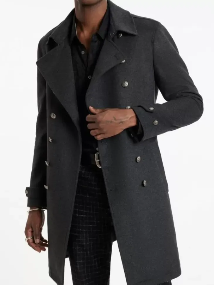 Tops>John Varvatos CANAL TRENCH COAT DKSTEELHTR