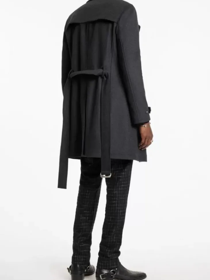 Tops>John Varvatos CANAL TRENCH COAT DKSTEELHTR