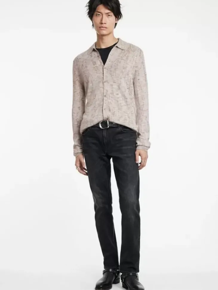Sweaters>John Varvatos CARAVAGGIO SHIRT GREY/TAN