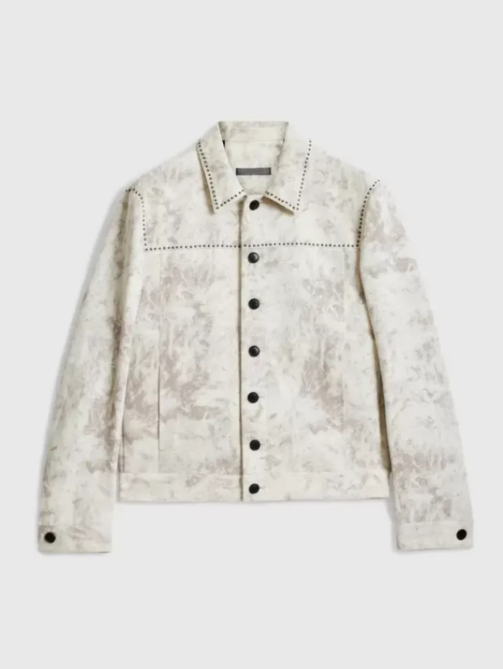 Leather & Outerwear|Tops>John Varvatos CARDIN TRUCKER CHINAWHITE